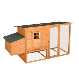 Extra-large wooden chicken coop, outdoor unit that can be easily assembled and stable, indoor with cleaning tray and waterproof roof
