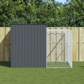 Dog House Anthracite Galvanized Steel Big Durable Dog House