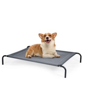 Elevated Pet Bed for Medium Large Dogs (Color: Gray)
