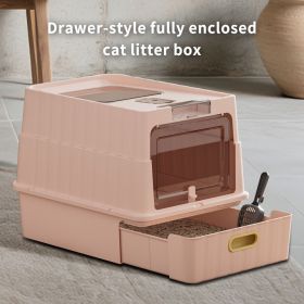 Drawer Cat Litter Box (Color: Pink)