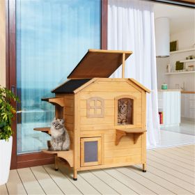 Wooden Cat House ( Amazon Shipping)(Prohibited by WalMart) (default: default title)